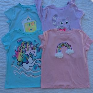 Colorful Kids Graphic T-Shirts Set